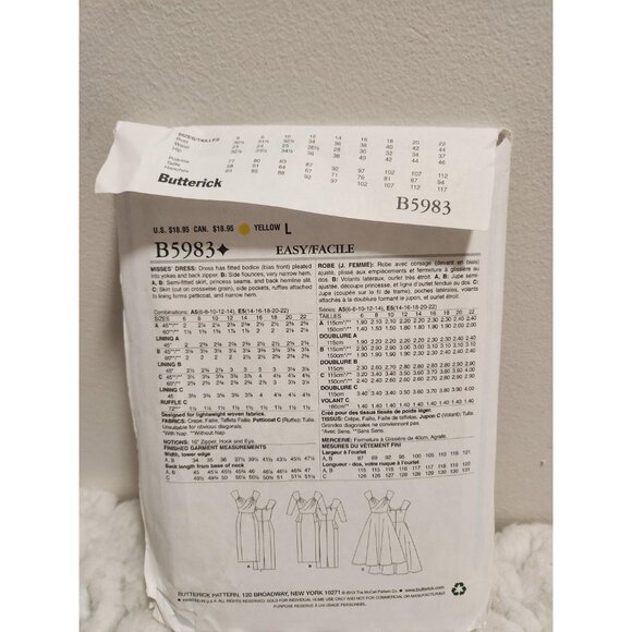 Butterick B5983 Sewing Pattern UNCUT Size 6-14 | Vintage Style 1950s Dress - Picture 2 of 10